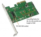 Addonics  M2 PCIe NGFF SSD + 2 M2 SATA NGFF SSD扩展转接卡 ，PCIe 3.0 X4插槽