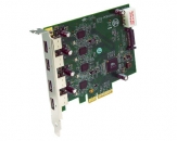 久诚U3X4-PCIE4XE111 PCI Express x4 2.0转4口USB3.0扩展转接卡，支持UASP