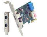 久诚U3-PCIE1XG213 PCI Express x1 2.0转4口USB 3.0转接扩展卡,支持UASP