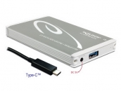 Delock 42554 USB3.1 Gen2 10Gbps 2.5” SSD固态硬盘盒 附送Type-C数据线