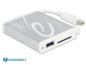 Delock  91723  Thunderbolt雷电转USB3.0与SD UHS-II 读卡器