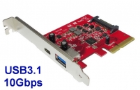 USB3.1 Gen2 10Gbps Type C + Type A转接卡,支持Windows/Linux/Mac OS