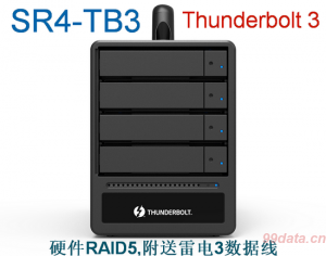 4盘位Stardom SR4-TB3 Thunderbolt 3雷电3阵列柜 硬件RAID5