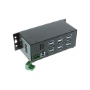 Coolgear  12口USBG-12U3ML USB 3.0 工业级Hub 金属封装，含电源适配器