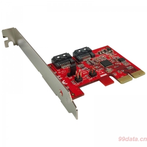Lycom PE-151FR 2口SATA3 6Gb PCIe阵列卡硬件RAID1/0可做系统盘