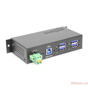 Coolgear 4 Port Managed USB 3.2 Gen 1 Hub w/ 15KV ESD Surge Protection